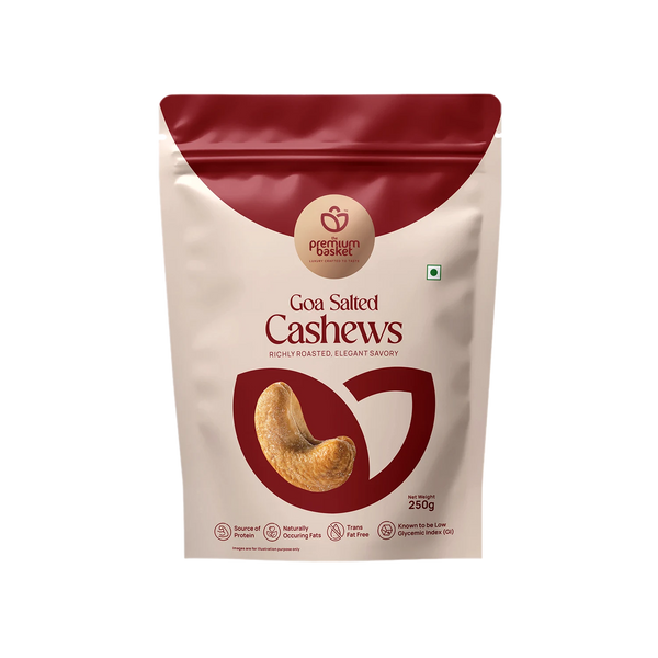The Premium Basket Goan Salted Cashews W240 grade