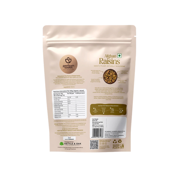 The Premium Basket Afghan Raisins Hover