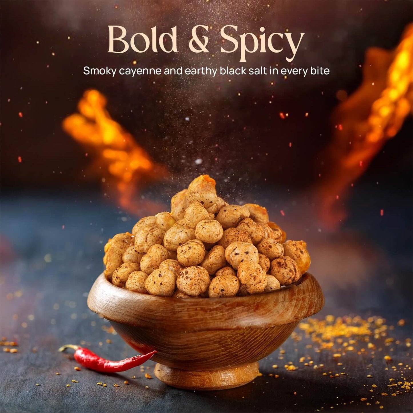 Black Salt and Cayenne Pepper Makhana