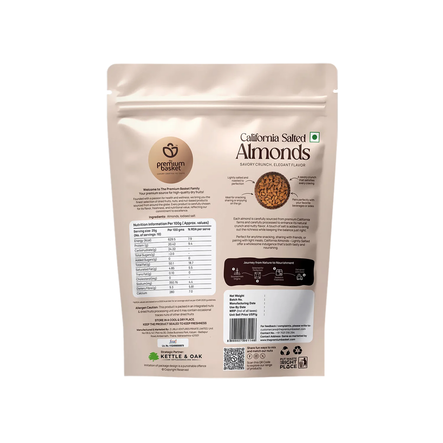 California Salted Almonds – Premium Gold