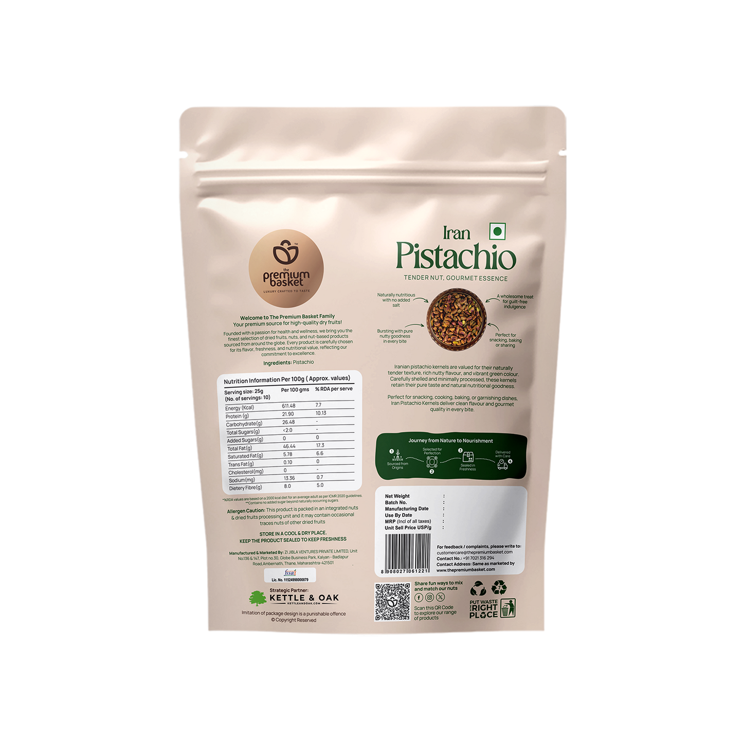 Premium Pistachio Kernels