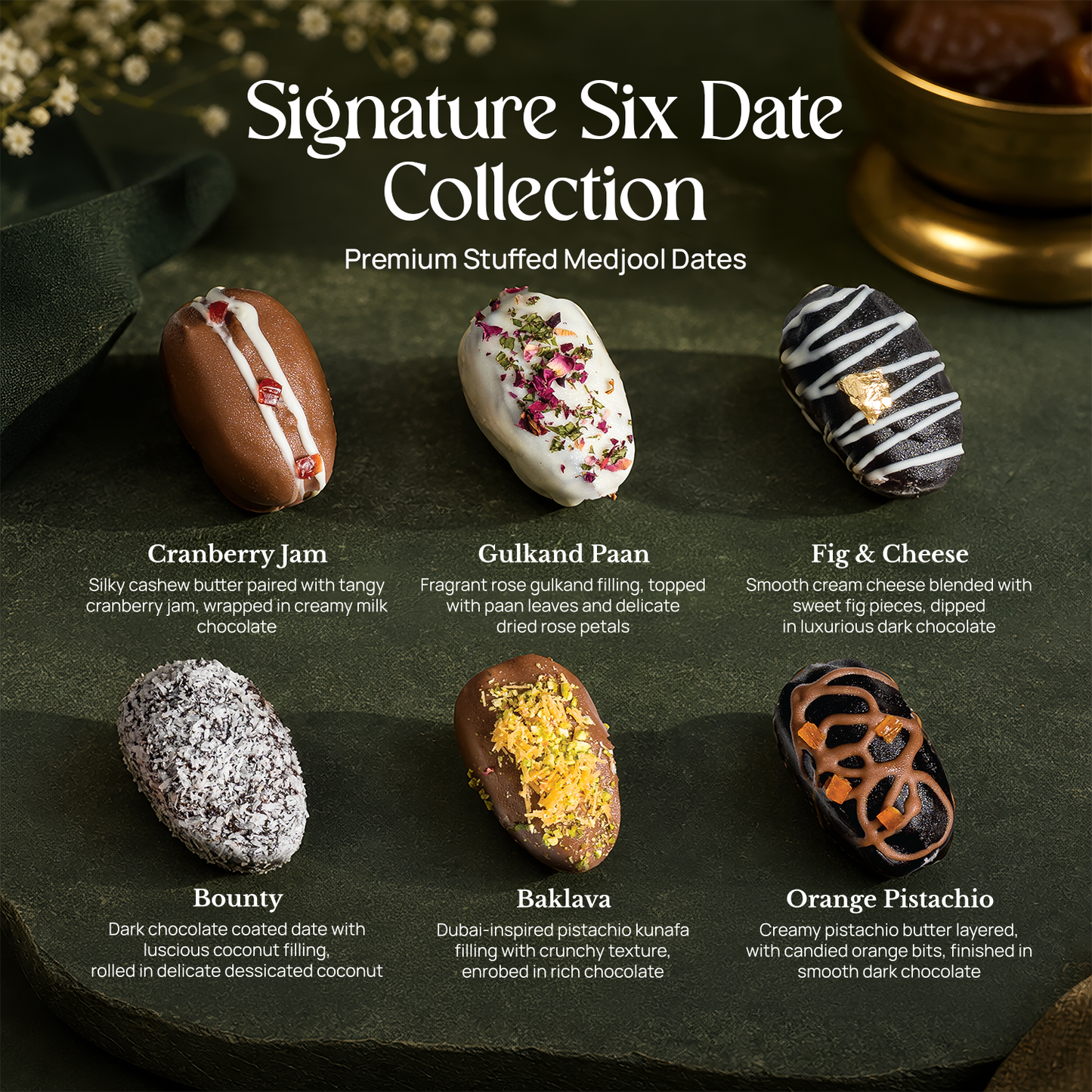 Stuffed Dates Gift Box - 12 Premium Medjool Dates