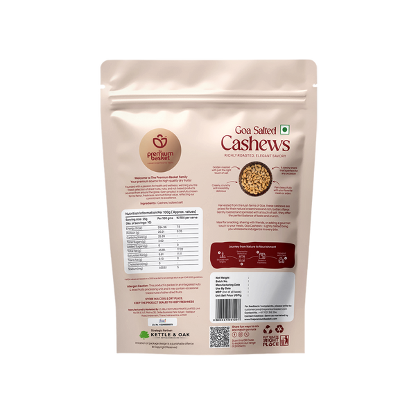 Goan Salted Cashews W240 grade Hover