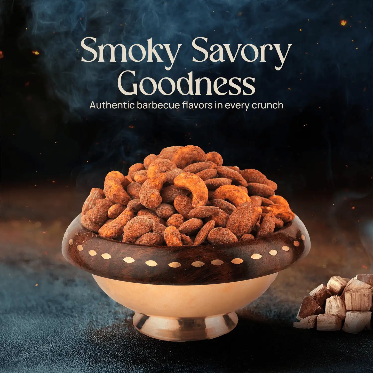 The Premium Basket Smoky Hickory Barbecue Almonds & Cashew