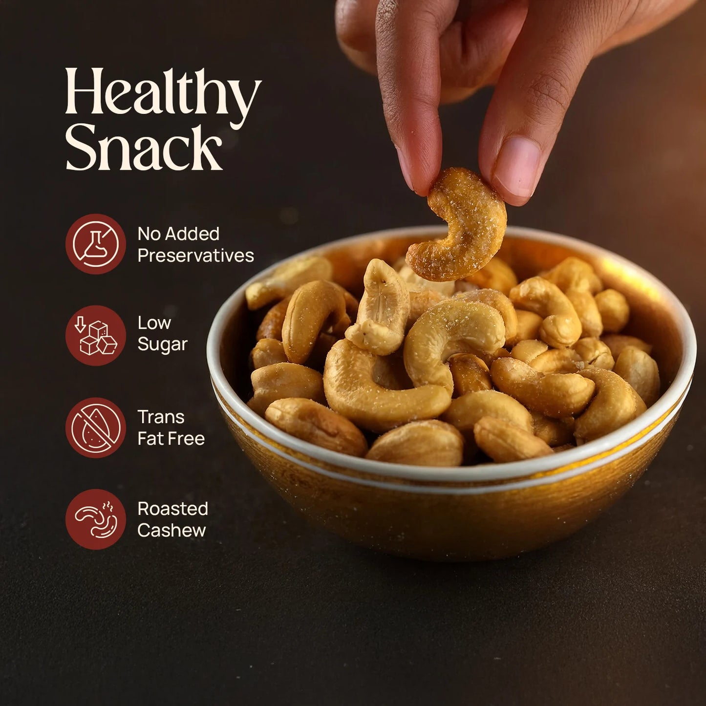 The Premium Basket Goan Salted Cashews W240 grade