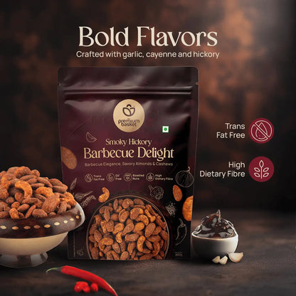 The Premium Basket Smoky Hickory Barbecue Almonds & Cashew