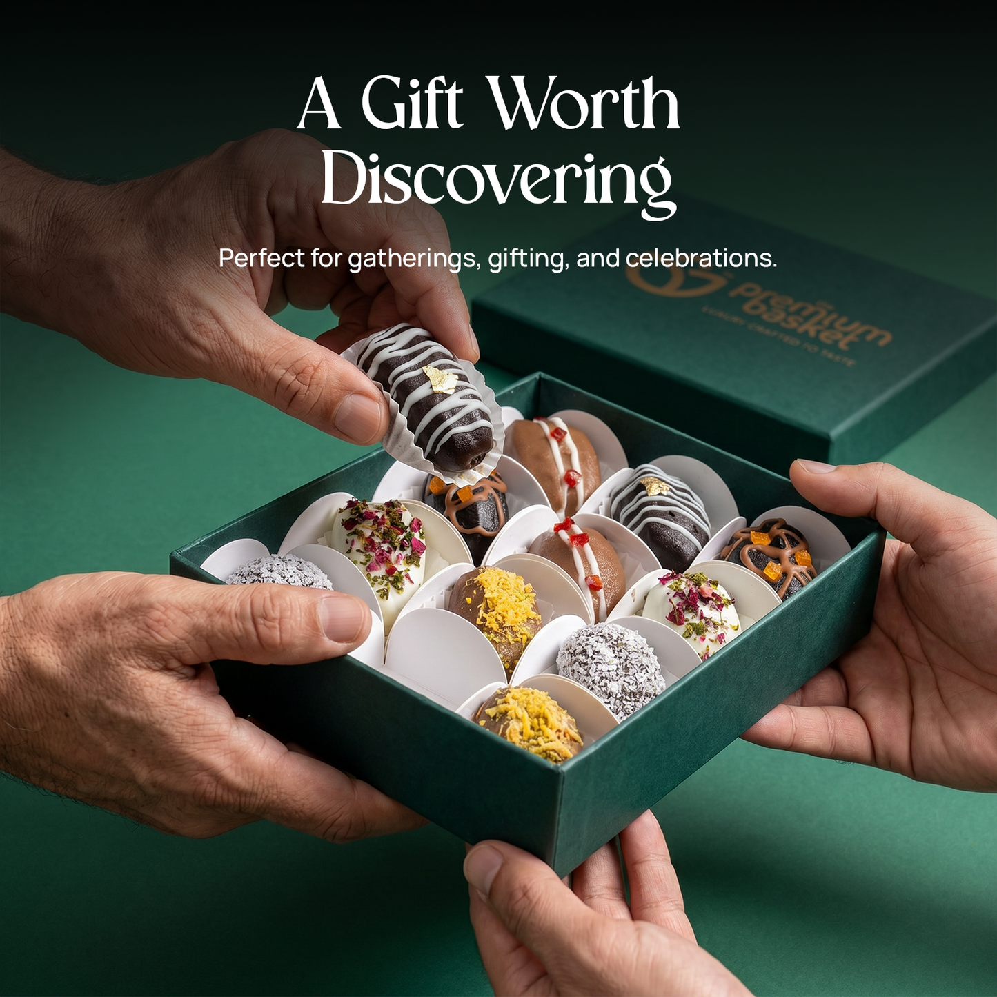 Stuffed Dates Gift Box - 12 Premium Medjool Dates