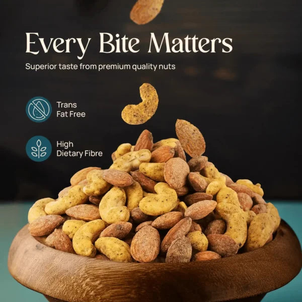 Spiced Pondi Pepper Almonds & Cashew