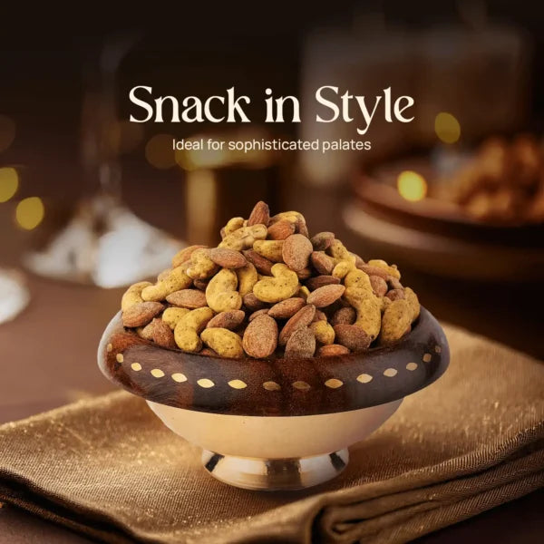 Spiced Pondi Pepper Almonds & Cashew
