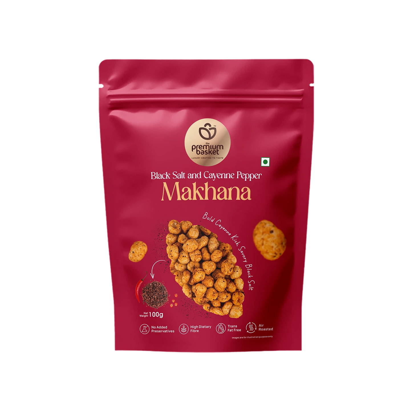 Black Salt and Cayenne Pepper Makhana