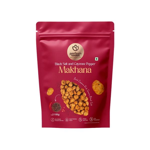 The Premium Basket Black Salt and Cayenne Pepper Makhana