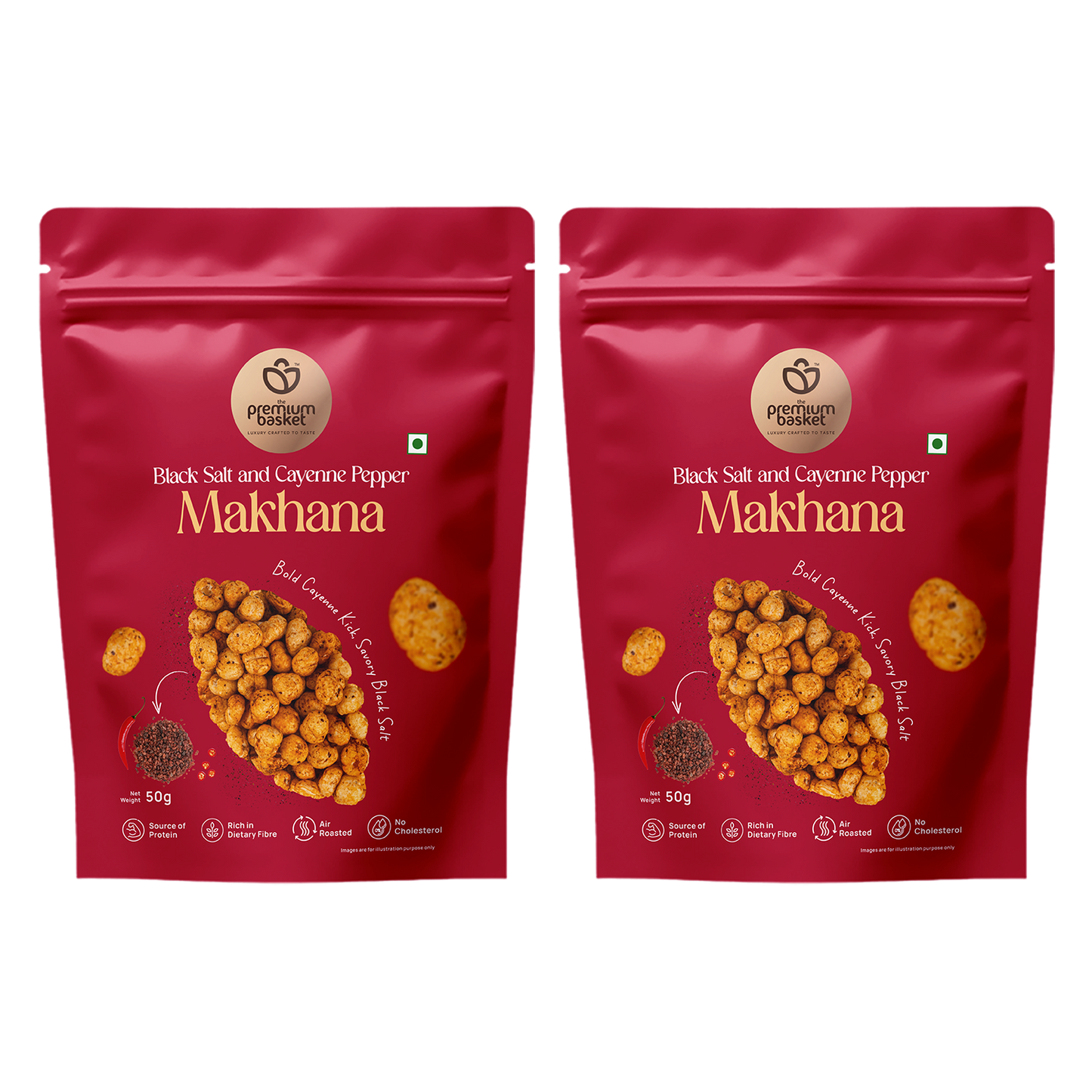 Black Salt and Cayenne Pepper Makhana