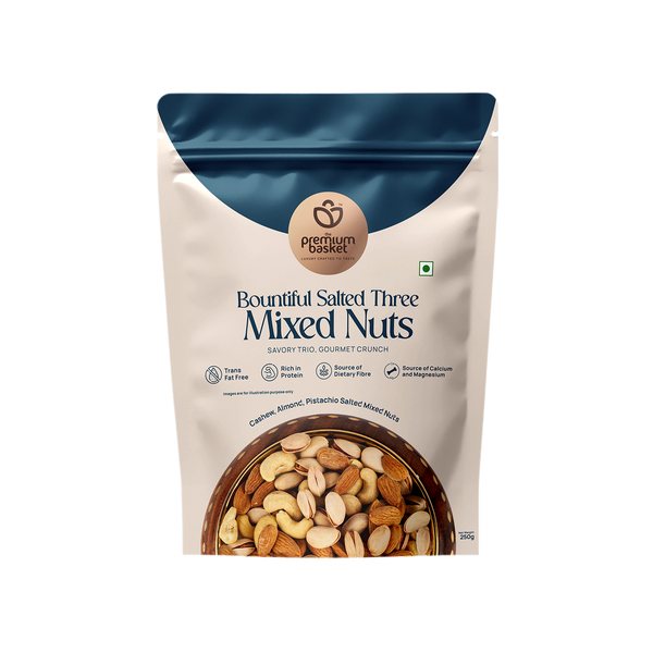 The Premium Basket Bountiful Salted Three Mixed Nuts