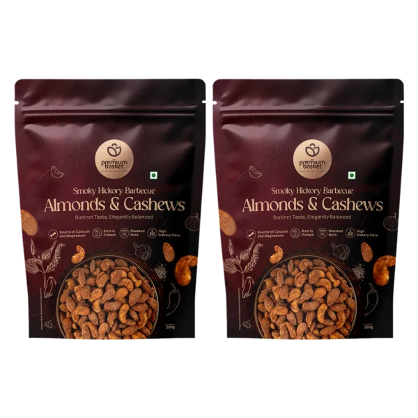 The Premium Basket Smoky Hickory Barbecue Almonds & Cashew