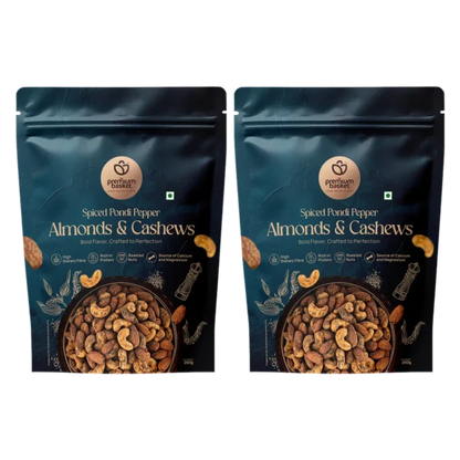 Spiced Pondi Pepper Almonds & Cashew