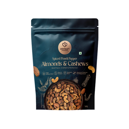 Spiced Pondi Pepper Almonds & Cashew